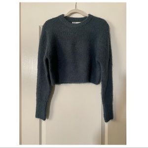 Cropped knit sweater